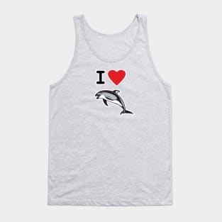 I Love Pacific White-sided Dolphins Tank Top